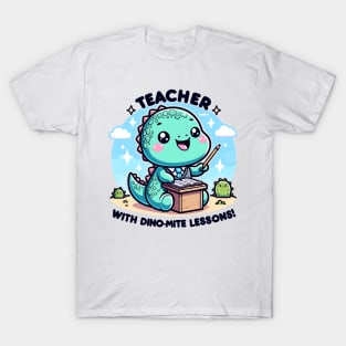 Educator Rex: Inspiring Teacher Dino design T-Shirt